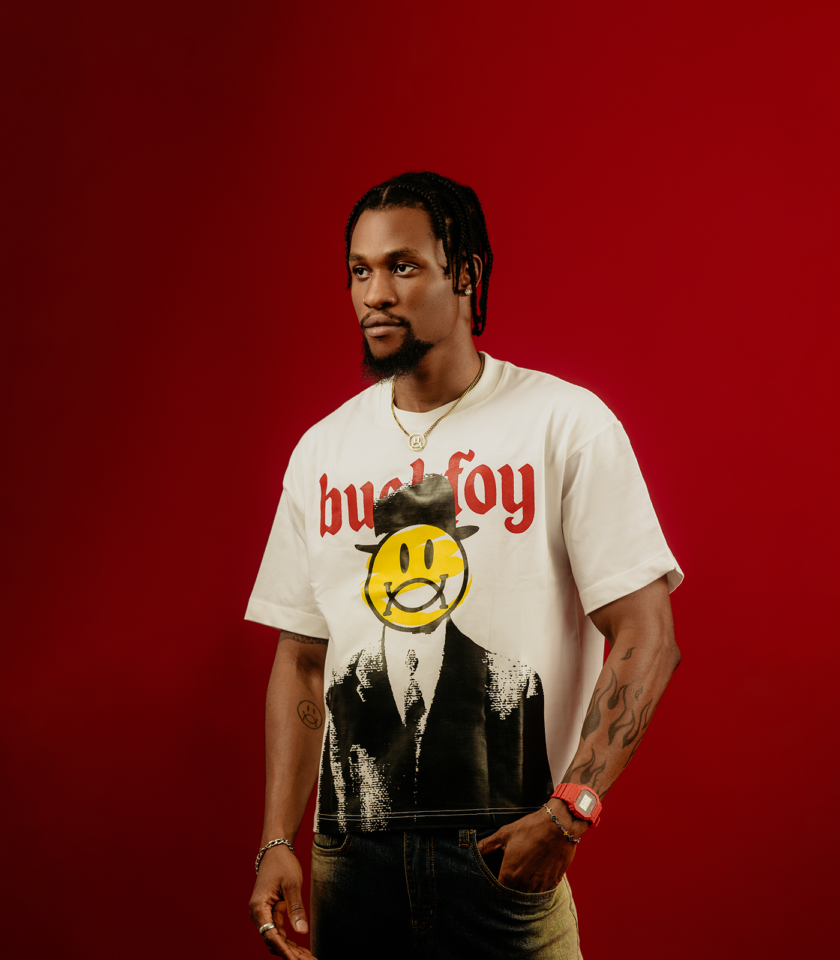 BuckFoy Gentleman Cropped  Graphic Tee in White - Image 3