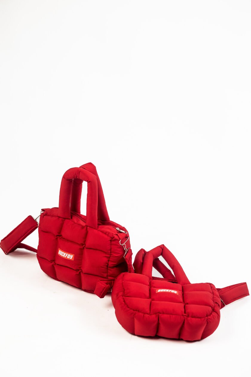 BuckFoy Puffer Mini Bag in Red - Image 2