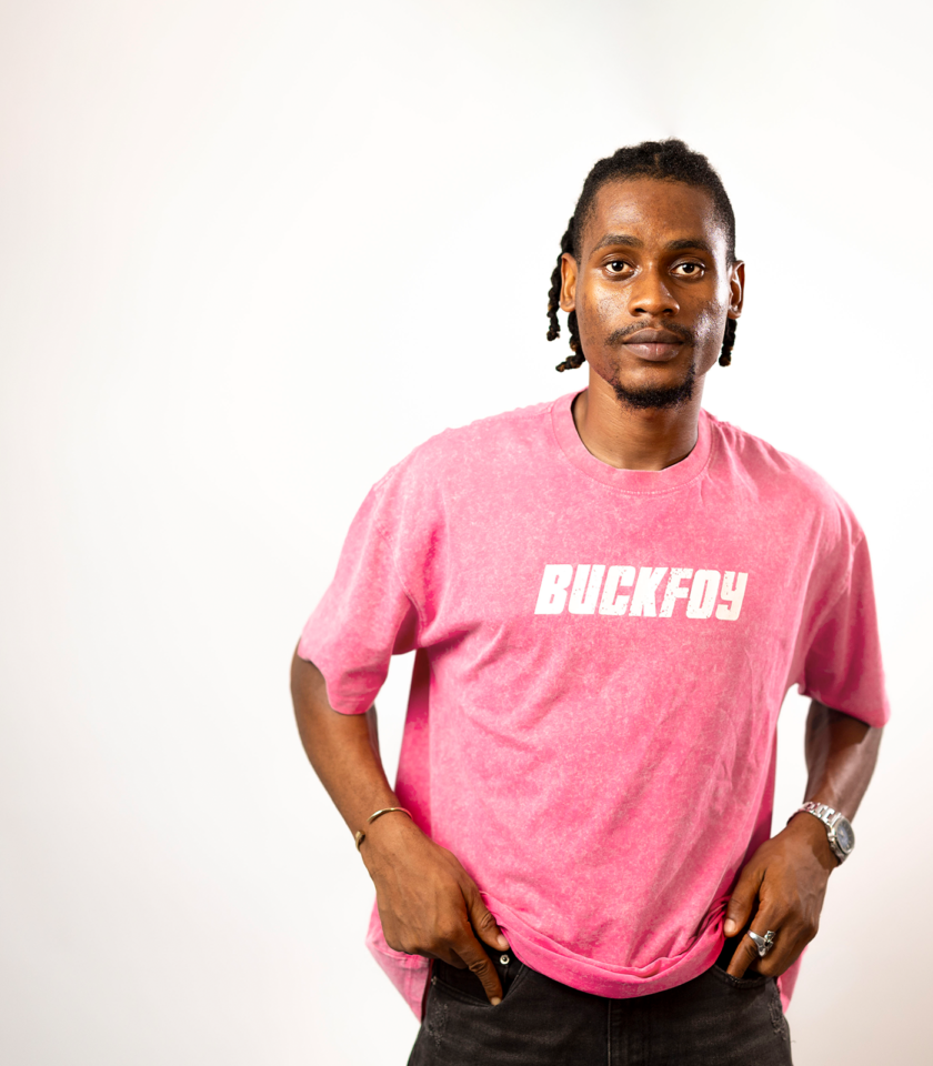 More Love Unisex Graphic Tee in Pink Acid Wash - Image 3