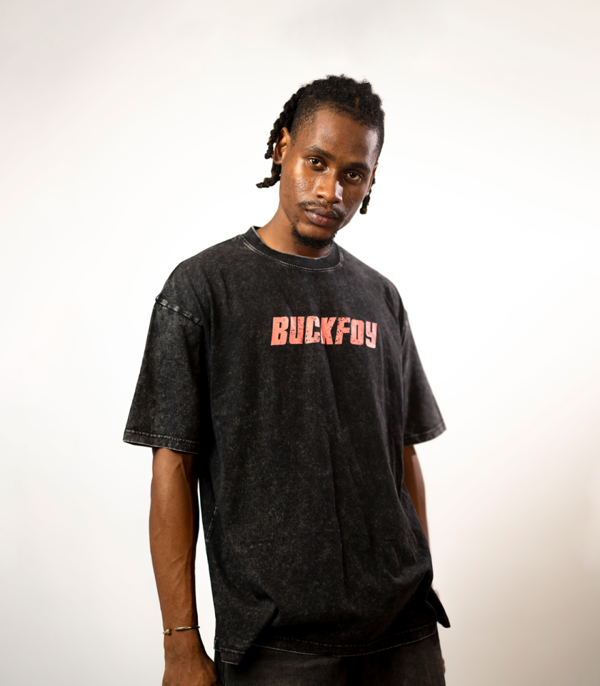 More Love Unisex Graphic Tee in Black Acid Wash - Image 3