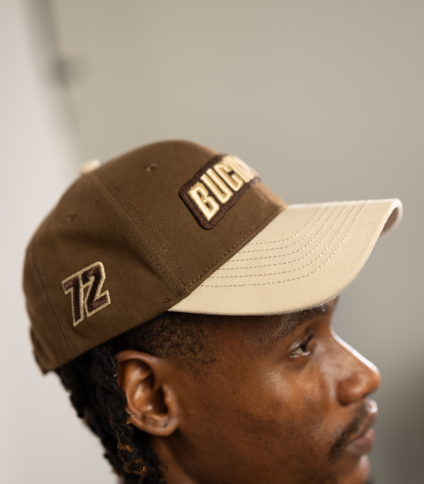 Logo Baseball Hat in Two Tone Brown - Image 3