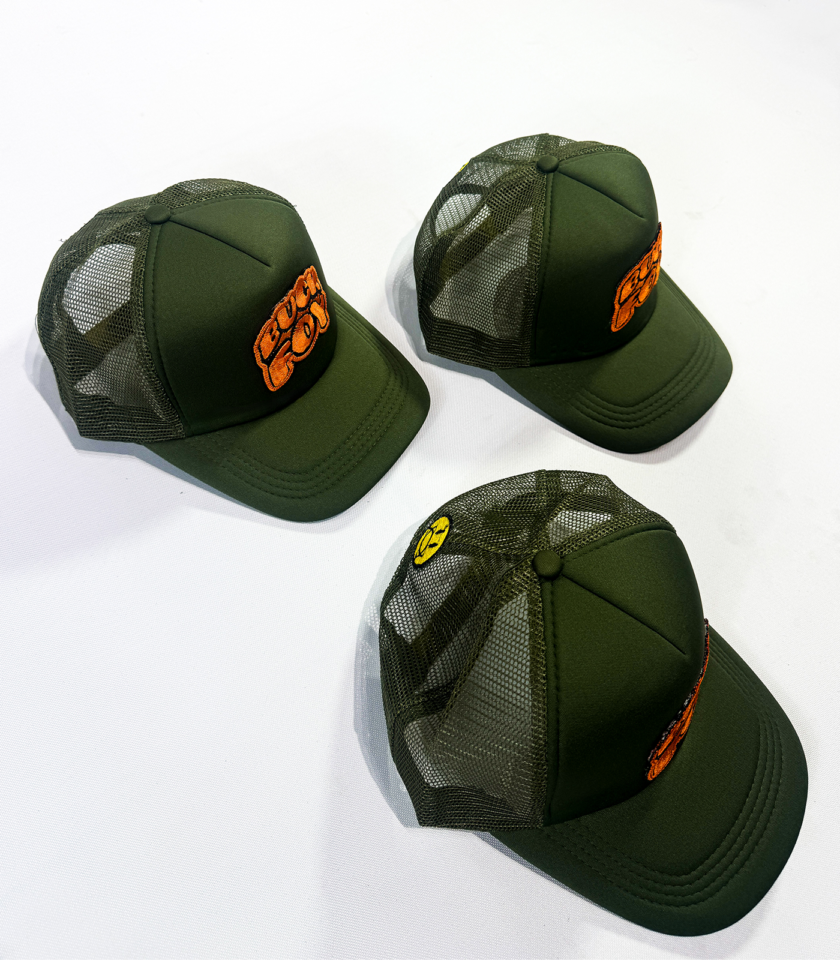BuckFoy Snap Back Trucker Hat in Army Green