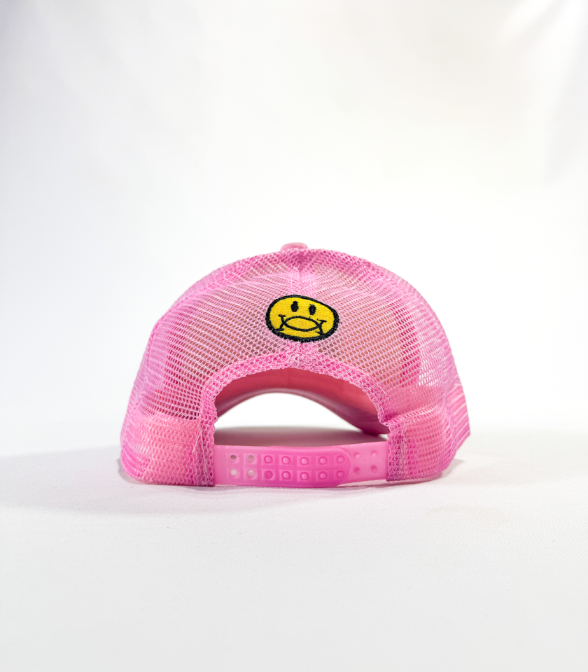 BuckFoy Snap Back Trucker Hat in Baby Pink - Image 3