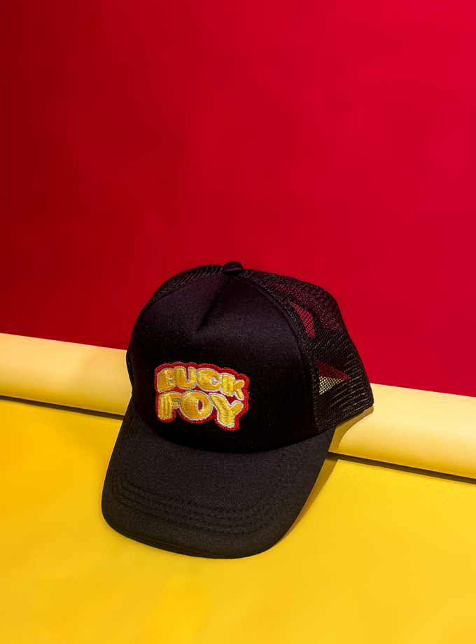 BuckFoy Snap Back Trucker Hat in Black