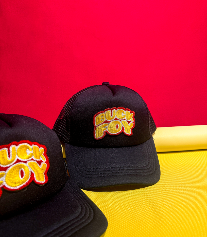 BuckFoy Snap Back Trucker Hat in Black - Image 2