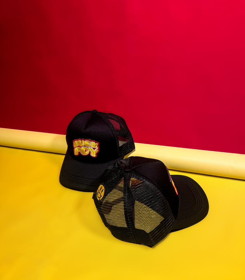 BuckFoy Snap Back Trucker Hat in Black - Image 4