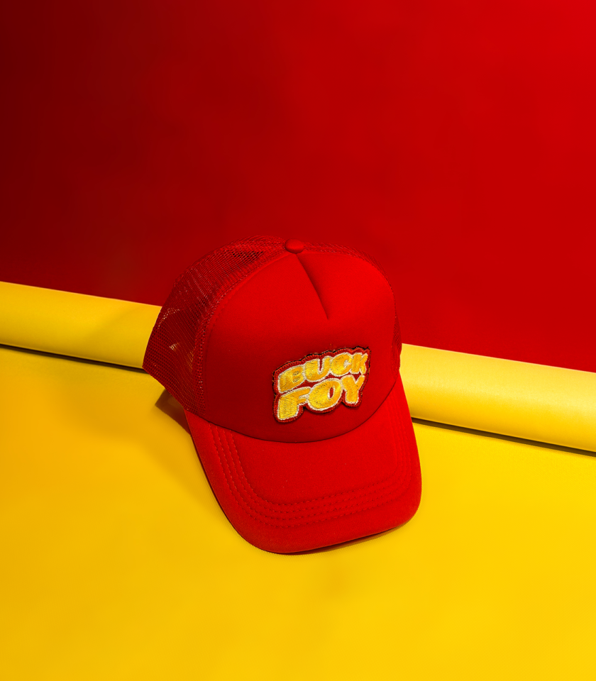 BuckFoy Snap Back Trucker Hat in Red