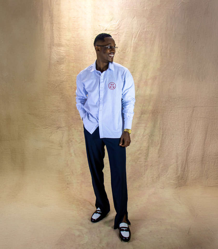 Linen Stripped Shirt - Light Blue - Image 5