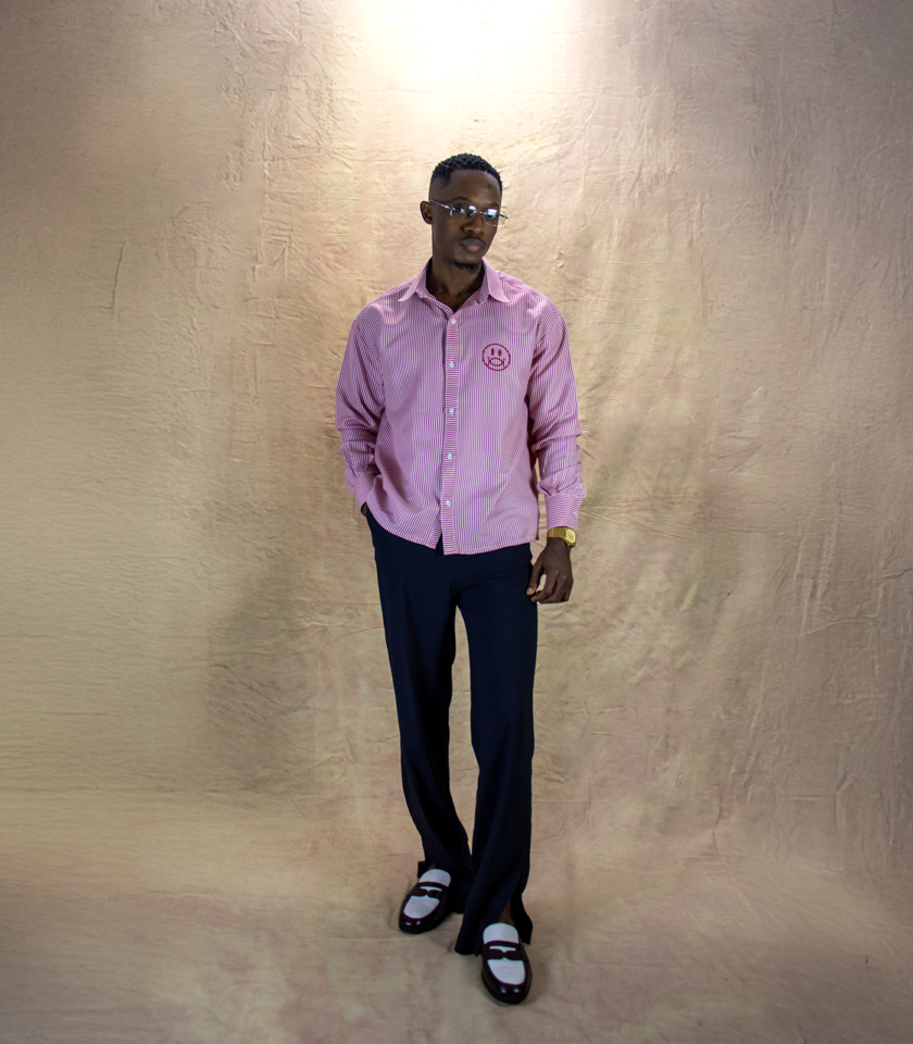 Linen Stripped Shirt - Red - Image 2